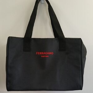 Salvatore Ferragamo Large Boxy Black Tote